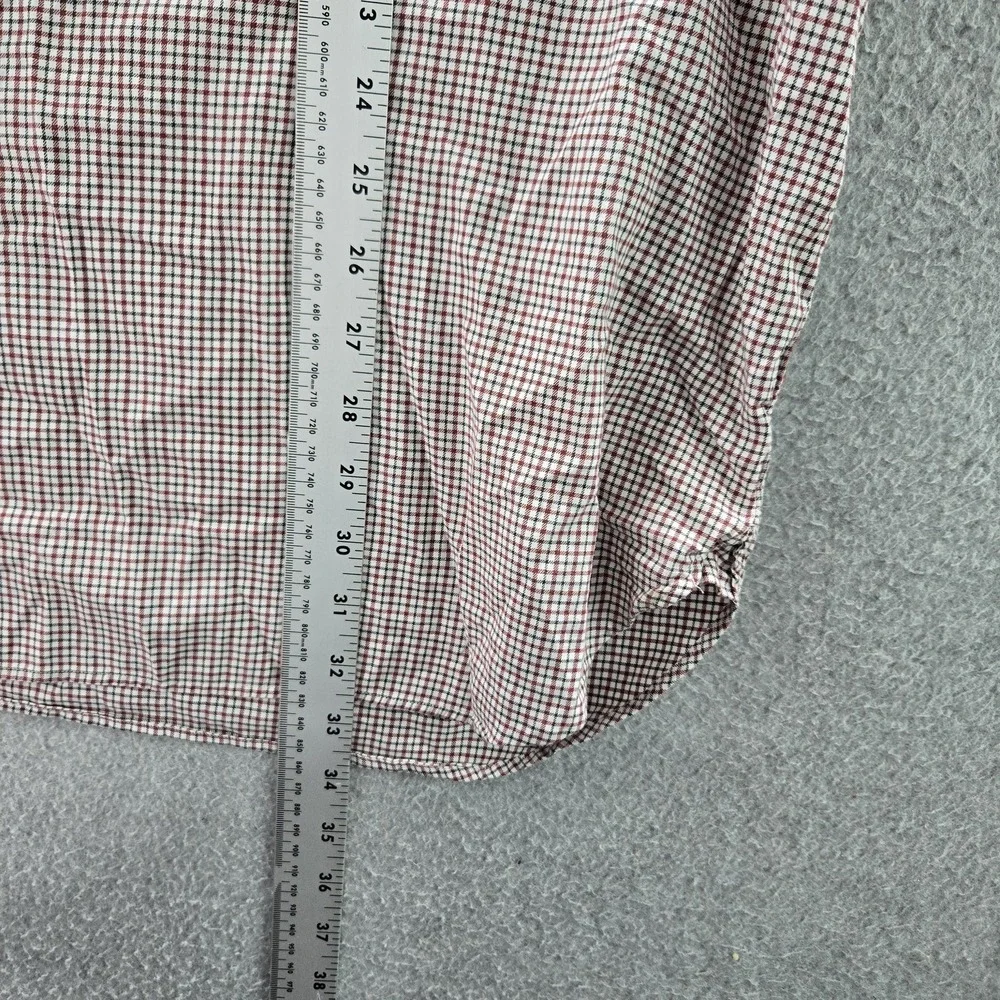 Ralph Lauren Men Button Up Shirt 4XB Red Pony Embroidery Check Long